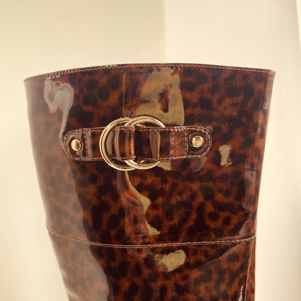 Cole Haan Brown Leopard Print Winter Boots - Picture 7 of 9